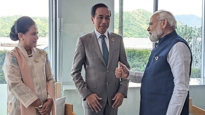 During his time in Hiroshima, PM Modi had a meeting with Indonesian President Joko Widodo and his wife. Sharing pictures, Modi expressed, "Met President @jokowi and Mrs Widodo. India places great importance on fostering strong ties with Indonesia." (Twitter/@narendramodi) During his time in Hiroshima, PM Modi had a meeting with Indonesian President Joko Widodo and his wife. Sharing pictures, Modi expressed, "Met President @jokowi and Mrs Widodo. India places great importance on fostering strong ties with Indonesia." (Twitter/@narendramodi)