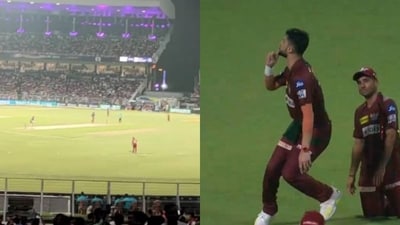Naveen does a Gambhir after being brutally mocked with 'Kohli' chants Naveen does a Gambhir after being brutally mocked with 'Kohli' chants