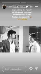 Karan shared an old and unseen picture from the sets of the 1988 film.