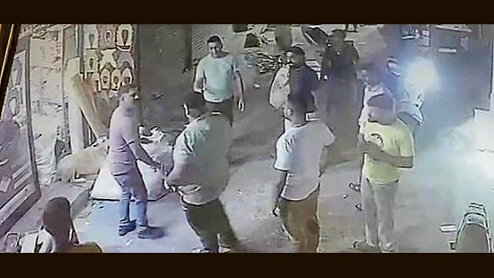 A CCTV grab from the incident. (HT Photo)