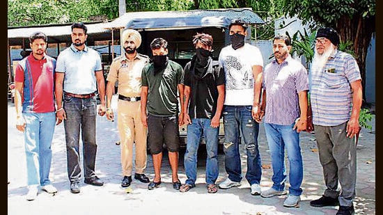 The accused in custody of Khanna police on Saturday. (HT Photo)