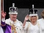 Britain's King Charles III and Queen Camilla wave to the crowds from the balcony of Buckingham Palace. Britain's King Charles III and Queen Camilla wave to the crowds from the balcony of Buckingham Palace.