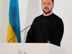 Ukrainian President Volodymyr Zelenskyy speaks during a news conference at the Group of Seven nations' summit in Hiroshima. Ukrainian President Volodymyr Zelenskyy speaks during a news conference at the Group of Seven nations' summit in Hiroshima.