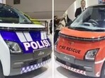 MG Comet EV in police car and fire rescue vehicle avatars (Image courtesy: MG)