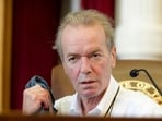 Author Martin Amis prepares to give a speech at the Texas Book Festival at the Capitol in Austin, Texas in 2014