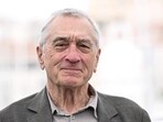 Actor Robert De Niro talks about Killers of the Flower Moon at the 76th edition of the Cannes Film Festival. (Photo by LOIC VENANCE / AFP)