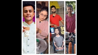(L-R) Young and modern tea sellers Prafull Billore, Vartika Singh, Mahaveer Sharma and Muskan Jaiswal share their love for this popular beverage. (L-R) Young and modern tea sellers Prafull Billore, Vartika Singh, Mahaveer Sharma and Muskan Jaiswal share their love for this popular beverage.
