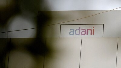 The logo of the Adani Group is seen on one of its buildings in Ahmedabad. (REUTERS)