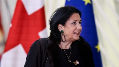 Georgia's President Salome Zourabichvili. (AFP)