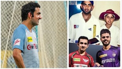 Nitish Rana's brilliant gesture for ex-KKR skipper Gambhir became an instant hit among IPL fans (PTI-KKR) Nitish Rana's brilliant gesture for ex-KKR skipper Gambhir became an instant hit among IPL fans (PTI-KKR)