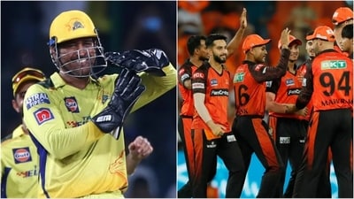 MS Dhoni; SRH players in action (IPL) MS Dhoni; SRH players in action (IPL)