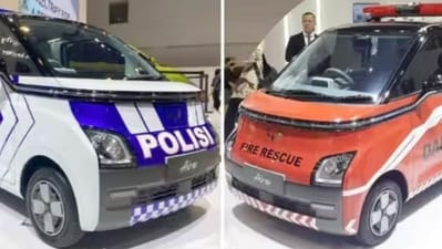 MG Comet EV in police car and fire rescue vehicle avatars (Image courtesy: MG)