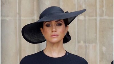 Meghan Markle at the funeral of Queen Elizabeth II.