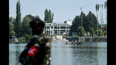 Preparations are underway on the eve of the G20 meeting, in Srinagar on Sunday. (ANI) Preparations are underway on the eve of the G20 meeting, in Srinagar on Sunday. (ANI)