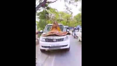 Shot in the posh Civil Lines area, the video soon went viral. (Videograb)