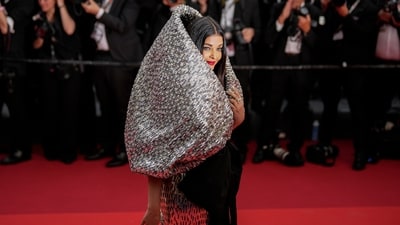Aishwarya Rai poses for photographers upon arrival at the premiere of Indiana Jones and the Dial of Destiny at the 76th Cannes Film Festival. (AP) Aishwarya Rai poses for photographers upon arrival at the premiere of Indiana Jones and the Dial of Destiny at the 76th Cannes Film Festival. (AP)