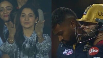 Anushka blows kisses, Hardik’s incredible act after Kohli smashes ton Anushka blows kisses, Hardik’s incredible act after Kohli smashes ton