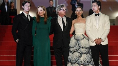 A glamorous Natalie Portman with beautiful Julianne Moore on the Cannes Film Festival red carpet before watching their film May December on May 20. (AP) A glamorous Natalie Portman with beautiful Julianne Moore on the Cannes Film Festival red carpet before watching their film May December on May 20. (AP)