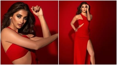 Pooja Hegde's sartorial sense of fashion is loved and adored for all the right reasons. The actor is known for her stunning ensembles – be it acing in a casual wear, or the six yards of grace, or choosing a power suit. Pooja knows how to make fashion lovers scurry to take notes with every attire that she decks up in. The actor, on Sunday, made our day better with a string of pictures of herself. (Instagram/@hegdepooja) Pooja Hegde's sartorial sense of fashion is loved and adored for all the right reasons. The actor is known for her stunning ensembles – be it acing in a casual wear, or the six yards of grace, or choosing a power suit. Pooja knows how to make fashion lovers scurry to take notes with every attire that she decks up in. The actor, on Sunday, made our day better with a string of pictures of herself. (Instagram/@hegdepooja)