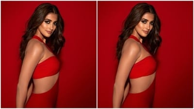 In bright red stilettos with silver embellishments from Christian Louboutin, and sleek silver earrings and rings from Tuula Jewellery, Pooja further accessorised her look for the day. (Instagram/@hegdepooja) In bright red stilettos with silver embellishments from Christian Louboutin, and sleek silver earrings and rings from Tuula Jewellery, Pooja further accessorised her look for the day. (Instagram/@hegdepooja)