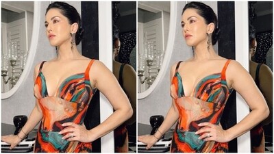 Styled by fashion stylist Mohit Rai, Sunny wore her tresses into a back brushed bun as she posed for the pictures. (Instagram/@sunnyleone) Styled by fashion stylist Mohit Rai, Sunny wore her tresses into a back brushed bun as she posed for the pictures. (Instagram/@sunnyleone)