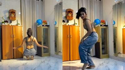 Woman dances to the Bollywood song Piya More. (Instagram/@jhavartika) Woman dances to the Bollywood song Piya More. (Instagram/@jhavartika)