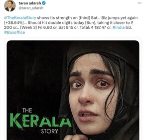 Taran Adarsh tweeted The Kerala Story's collections.