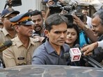 Ex-Narcotics Control Bureau zonal director Sameer Wankhede at the Bombay High Court for a hearing on the Aryan Khan case in Mumbai on Friday. (ANI) Ex-Narcotics Control Bureau zonal director Sameer Wankhede at the Bombay High Court for a hearing on the Aryan Khan case in Mumbai on Friday. (ANI)