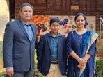 Samarth Chitta (centre) with his father Chaitanya Chitta (left) and mother Lakshmi Dasaka (right). Samarth Chitta (centre) with his father Chaitanya Chitta (left) and mother Lakshmi Dasaka (right).