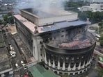 The post office in Philippines that caught fire. The post office in Philippines that caught fire.