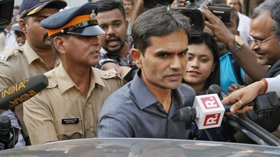 Ex-Narcotics Control Bureau zonal director Sameer Wankhede at the Bombay High Court for a hearing on the Aryan Khan case in Mumbai on Friday. (ANI) Ex-Narcotics Control Bureau zonal director Sameer Wankhede at the Bombay High Court for a hearing on the Aryan Khan case in Mumbai on Friday. (ANI)