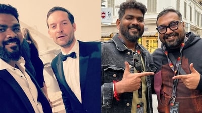 Vignesh Shivan met Tobey Maguire and Anurag Kashyap at the Cannes Film Festival. Vignesh Shivan met Tobey Maguire and Anurag Kashyap at the Cannes Film Festival.