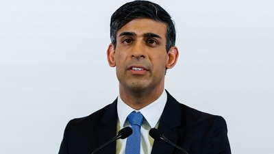 British Prime Minister Rishi Sunak attends a press conference following the G7 leaders' summit in Hiroshima. (AP) British Prime Minister Rishi Sunak attends a press conference following the G7 leaders' summit in Hiroshima. (AP)