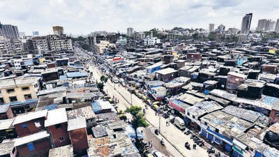 Mumbai, India - July 9, 2020: A general view of Dharavi, a COVID-19 hotspot in Mumbai, India, on Thursday, July 9, 2020. (Photo by Satyabrata Tripathy/Hindustan Times) (Satyabrata Tripathy/HT Photo) Mumbai, India - July 9, 2020: A general view of Dharavi, a COVID-19 hotspot in Mumbai, India, on Thursday, July 9, 2020. (Photo by Satyabrata Tripathy/Hindustan Times) (Satyabrata Tripathy/HT Photo)