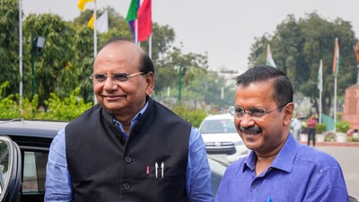 The ordinance has sparked a fresh war of words between the Centre (represented by lieutenant governor VK Saxena; left) and Delhi's Arvind Kejriwal (right)-led AAP government. (PTI) The ordinance has sparked a fresh war of words between the Centre (represented by lieutenant governor VK Saxena; left) and Delhi's Arvind Kejriwal (right)-led AAP government. (PTI)