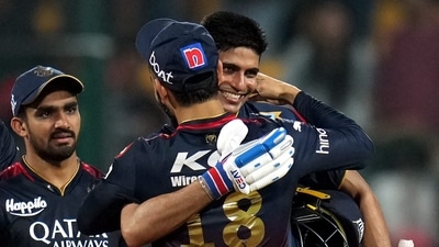Virat Kohli greets Gujarat Titans batter Shubman Gill after the IPL 2023 match (PTI) Virat Kohli greets Gujarat Titans batter Shubman Gill after the IPL 2023 match (PTI)