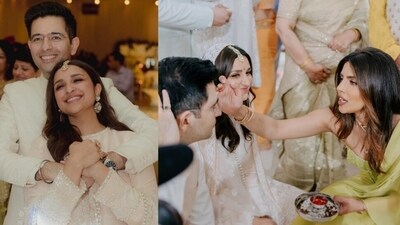 Parineeti Chopra shared new pictures from her engagement ceremony. Parineeti Chopra shared new pictures from her engagement ceremony.