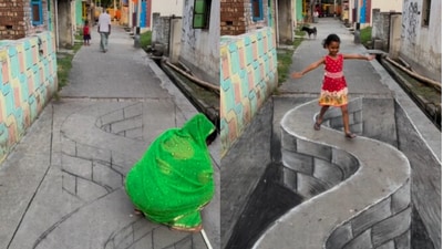 Optical illusion artwork. (Instagram/@Punam Art Academy,)