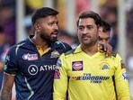 Gujarat Titans captain Hardik Pandya and Chennai Super Kings captain Mahendra Singh Dhoni before the start of the IPL 2023 match Gujarat Titans captain Hardik Pandya and Chennai Super Kings captain Mahendra Singh Dhoni before the start of the IPL 2023 match