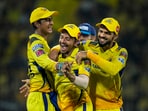 Chennai Super Kings players celebrate Chennai Super Kings players celebrate
