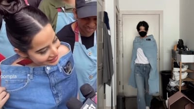 American influencer imitates Uorfi Javed. (Instagram/@Chang Hee Kim) American influencer imitates Uorfi Javed. (Instagram/@Chang Hee Kim)