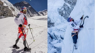Hari Budhamagar, 43, scaled the 8848.86-metre peak on Friday late afternoon. (Twitter/@Hari_BudhaMagar) Hari Budhamagar, 43, scaled the 8848.86-metre peak on Friday late afternoon. (Twitter/@Hari_BudhaMagar)