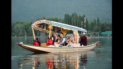 G20 delegates enjoying a Shikara ride in Dal Lake, in Srinagar on Monday. (ANI) G20 delegates enjoying a Shikara ride in Dal Lake, in Srinagar on Monday. (ANI)