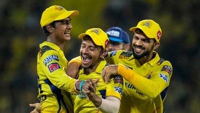 Chennai Super Kings players celebrate (PTI) Chennai Super Kings players celebrate (PTI)