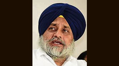 SAD president, Sukhbir Singh Badal will lead a protest against Bhagwant Mann’s decision. (HT File Photo)