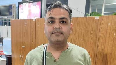 Sandeep Bareta, one of the three absconding Sirsa-based Dera Sacha Sauda national committee members who are key conspirators in five sacrilege cases of 2015, was arrested from Bengaluru airport when he was trying to flee to Singapore on Monday night. (HT Photo) Sandeep Bareta, one of the three absconding Sirsa-based Dera Sacha Sauda national committee members who are key conspirators in five sacrilege cases of 2015, was arrested from Bengaluru airport when he was trying to flee to Singapore on Monday night. (HT Photo)
