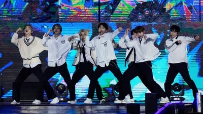 K-pop group ENHYPEN perform during a K-Pop concert as part of Seoul Festa 2023 at Jamsil Sports Complex in Seoul, South Korea, Sunday, April 30, 2023. (AP) K-pop group ENHYPEN perform during a K-Pop concert as part of Seoul Festa 2023 at Jamsil Sports Complex in Seoul, South Korea, Sunday, April 30, 2023. (AP)