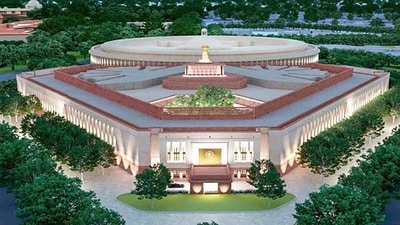 The new Parliament building will enable 888 members to sit in the Lok Sabha. (PTI) The new Parliament building will enable 888 members to sit in the Lok Sabha. (PTI)