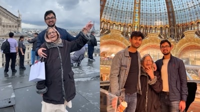 Elderly woman enjoying her time in Paris with grandchildren. (Instagram/@drusamayt)