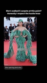 Diet Sabya shares Urvashi Rautela's latest Cannes look on Instagram. (Instagram)